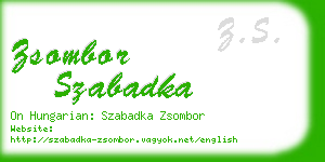 zsombor szabadka business card